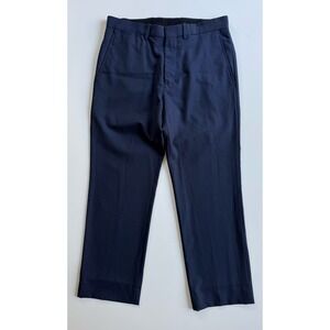 THEORY Marlo U Trevino Wool Dress Pants Mens 28x24.5 Blue‎ Cropped Flat Front